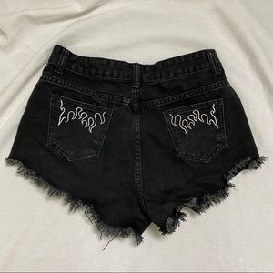Shein Black Denim Shorts